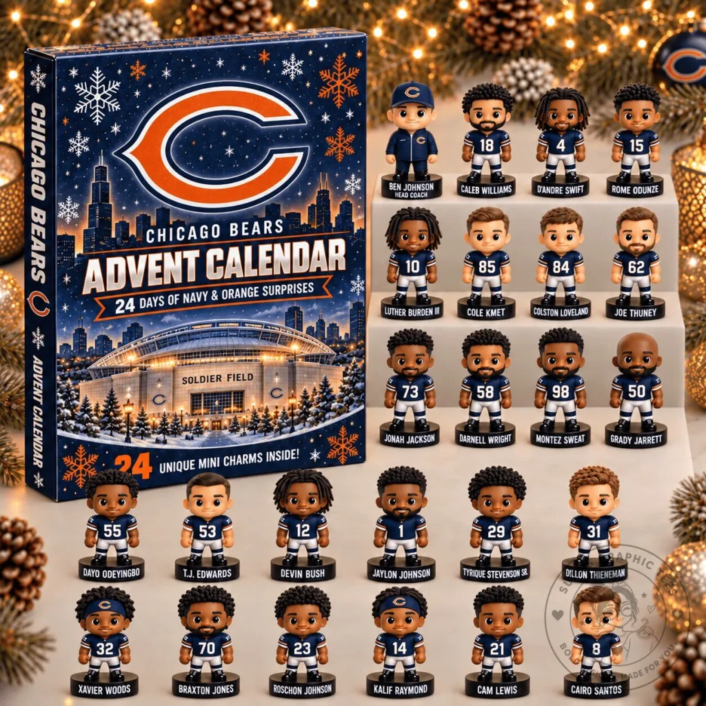 Chicago Bears National Football League Team Advent Calendar with 24 Mini Figurines Chicago Bears National Football League Team Advent Calendar with 24 Mini Figurines