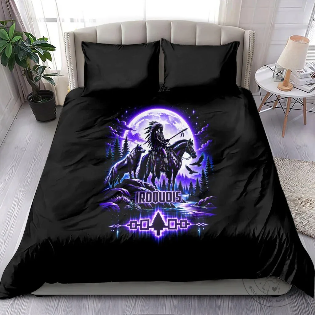 Iroquois Native American Warrior Tribal Art Wolf Moon Bedding Set 12 Iroquois Native American Warrior Tribal Art Wolf Moon Bedding Set