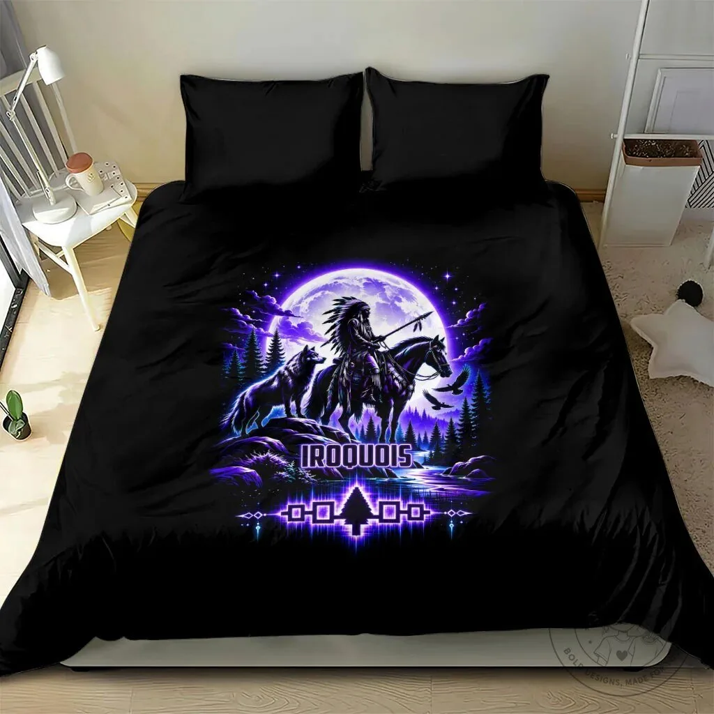 Iroquois Native American Warrior Tribal Art Wolf Moon Bedding Set 14 Iroquois Native American Warrior Tribal Art Wolf Moon Bedding Set