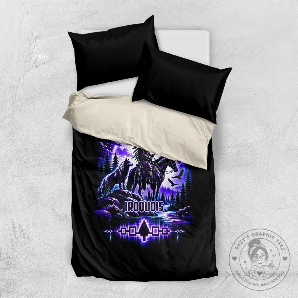 Iroquois Native American Warrior Tribal Art Wolf Moon Bedding Set 15 Iroquois Native American Warrior Tribal Art Wolf Moon Bedding Set