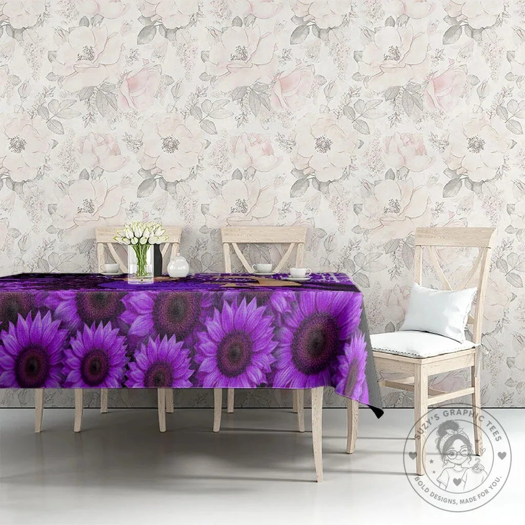 Domestic Violence Awareness Strong Woman Purple Ribbon Sunflower Tablecloth 13 Domestic Violence Awareness Strong Woman Purple Ribbon Sunflower Tablecloth