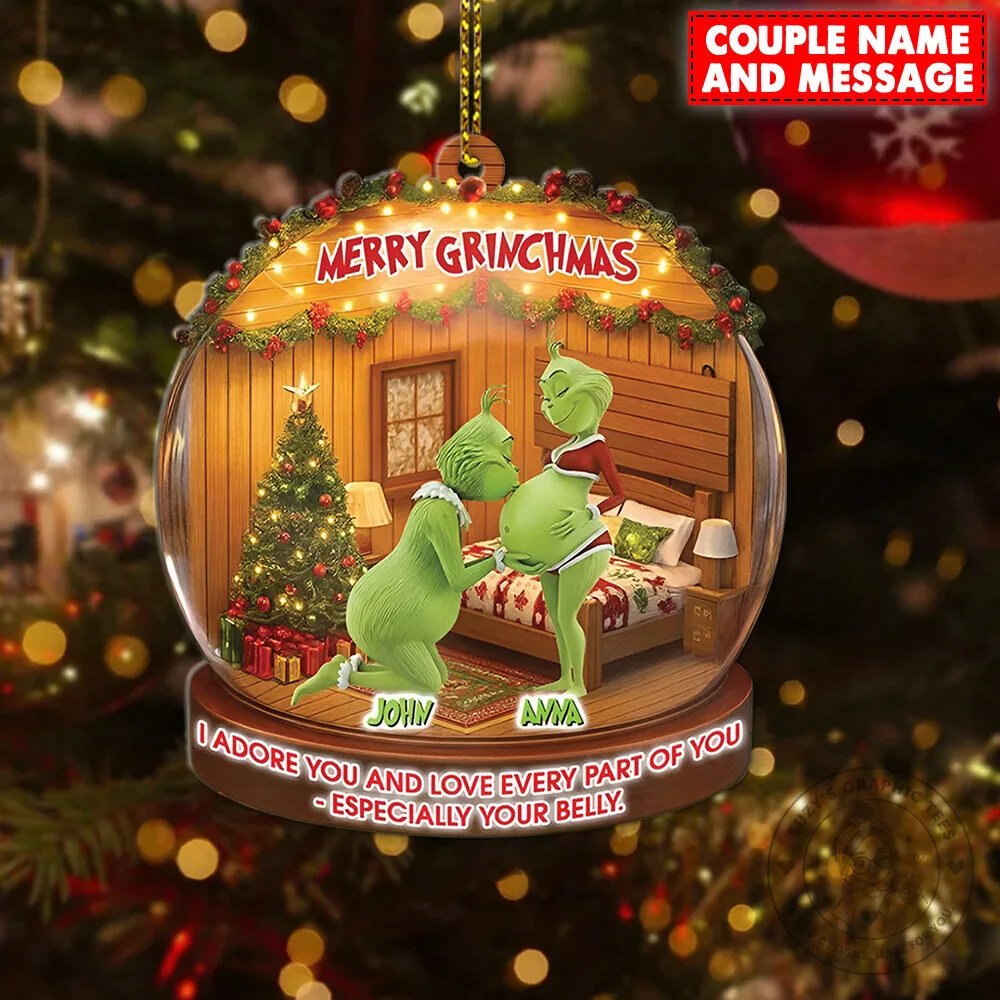 The Grinch Couple I Adore You And Love Every Part Of You Christmas Ornament