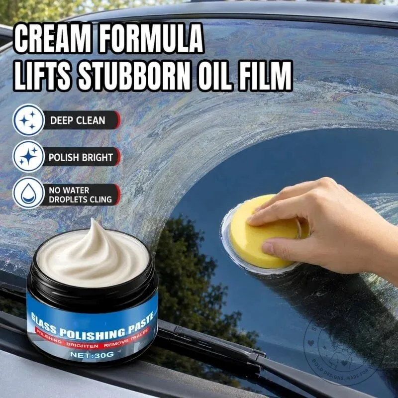 Automotive Glass Polishing Paste and Sponge Kit for Windshield Oil Film Removal 14 Automotive Glass Polishing Paste and Sponge Kit for Windshield Oil Film Removal