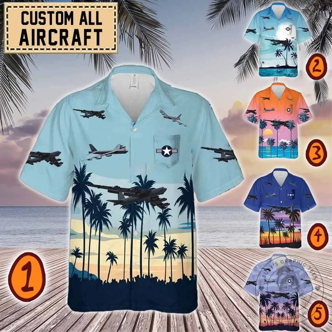 B-52 Stratofortress Bomber Aircraft Hawaiian Shirt