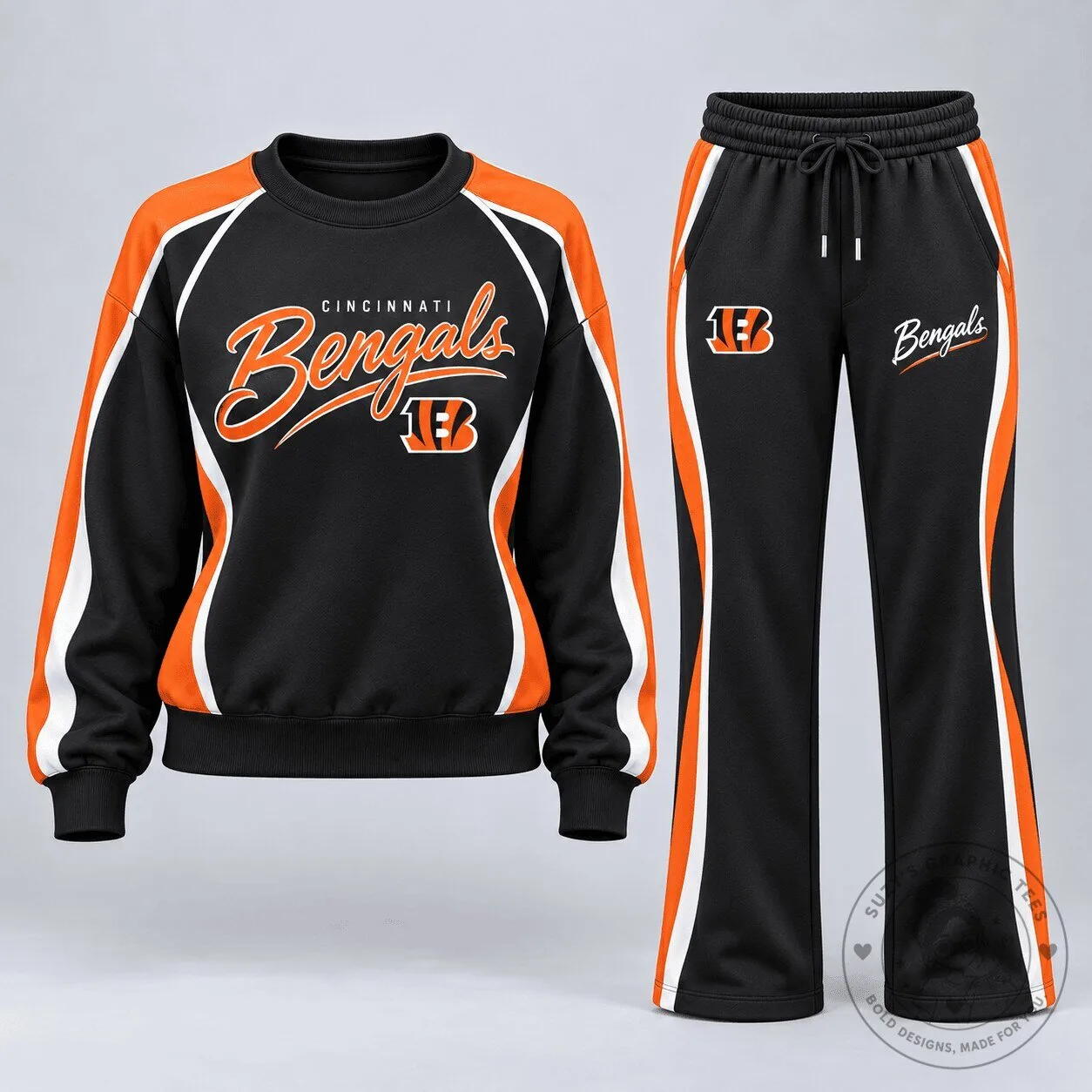 Cincinnati Bengals NFL Football Team Black and Orange Sweatshirt