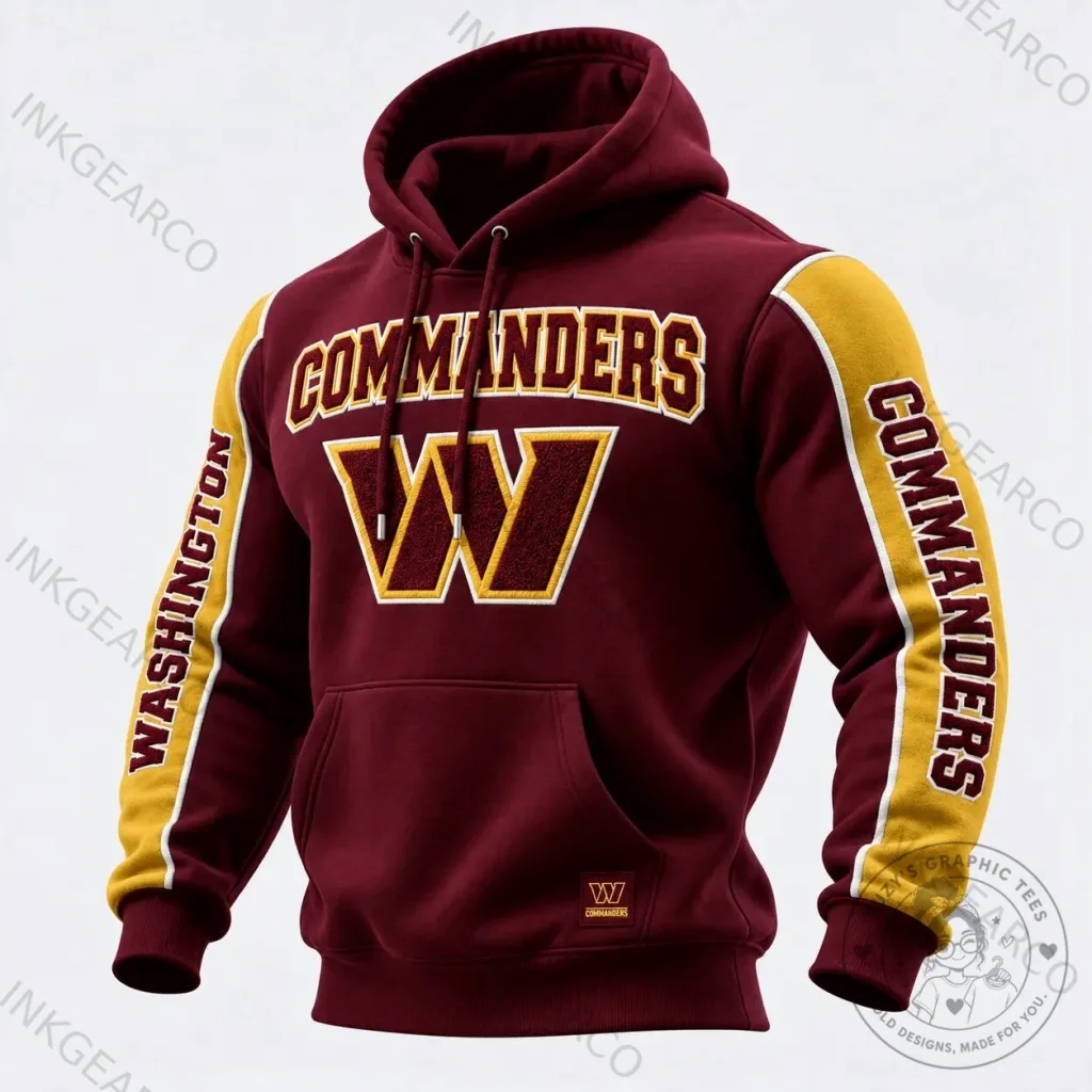 Washington Commanders Football Team Logo Hoodie Washington Commanders Football Team Logo Hoodie