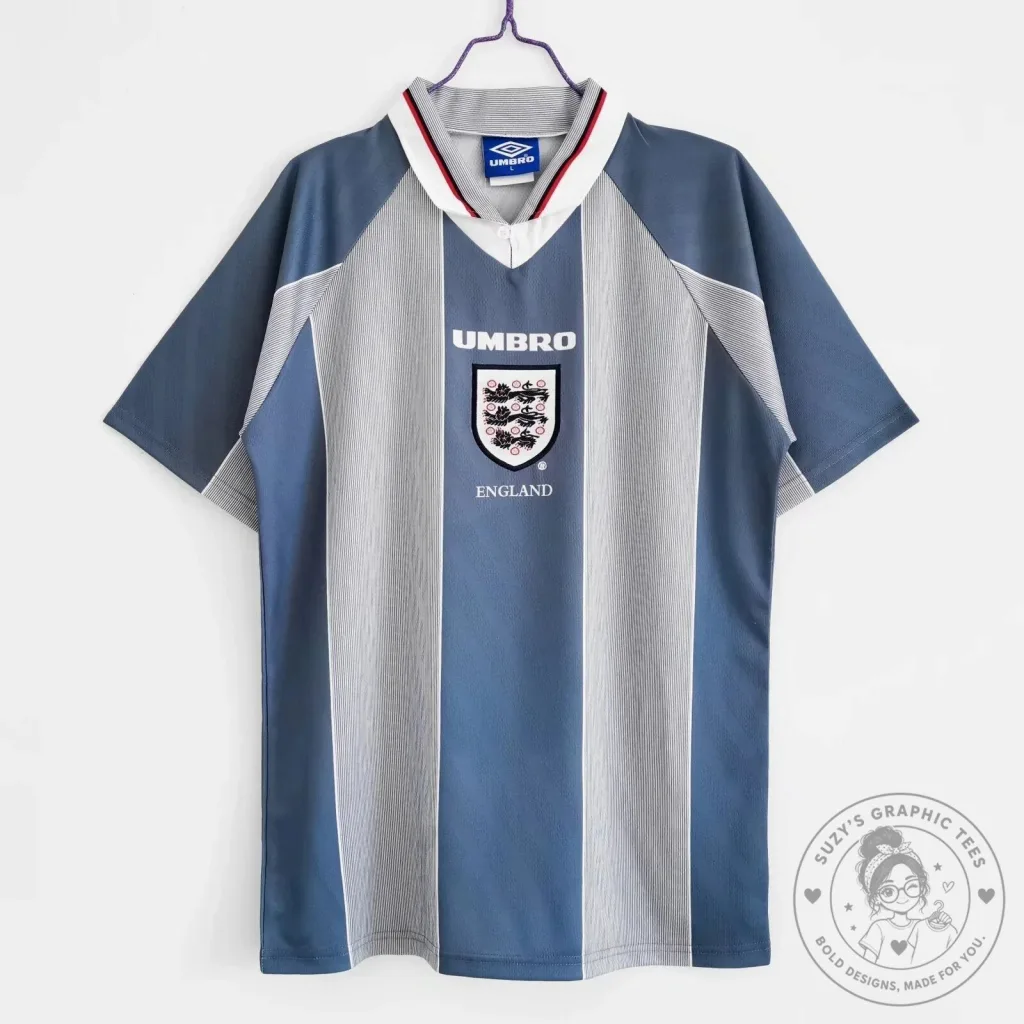 England National Football Team 1996 Away Retro Soccer Jersey England National Football Team 1996 Away Retro Soccer Jersey