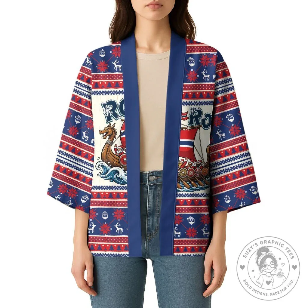 Norge Christmas Viking Santa Claus Ro Ro Holiday Kimono Cardigan 10 Norge Christmas Viking Santa Claus Ro Ro Holiday Kimono Cardigan