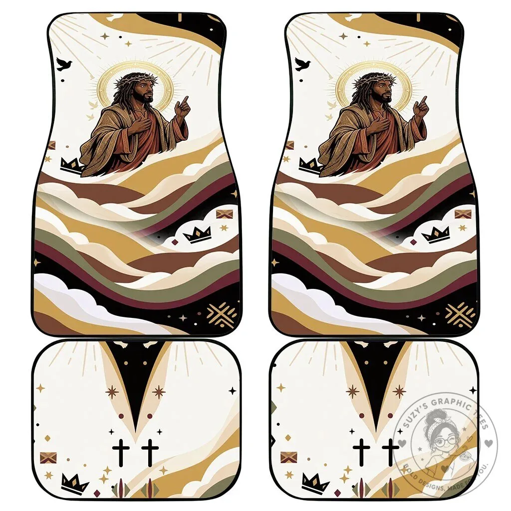 King Jesus African Black Christ Religious Christian Faith Holy Cross Dove Car Mat 9 King Jesus African Black Christ Religious Christian Faith Holy Cross Dove Car Mat