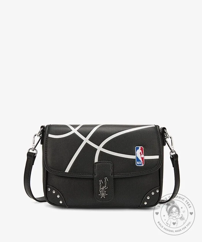 San Antonio Spurs Basketball NBA Flap Crossbody Bag