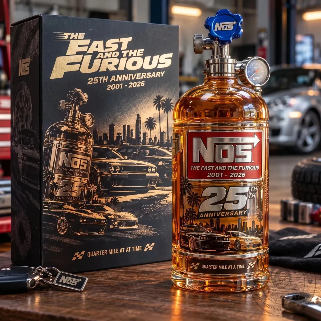 Fast and Furious 25th Anniversary NOS Nitrous Tank Whiskey Decanter Fast and Furious 25th Anniversary NOS Nitrous Tank Whiskey Decanter