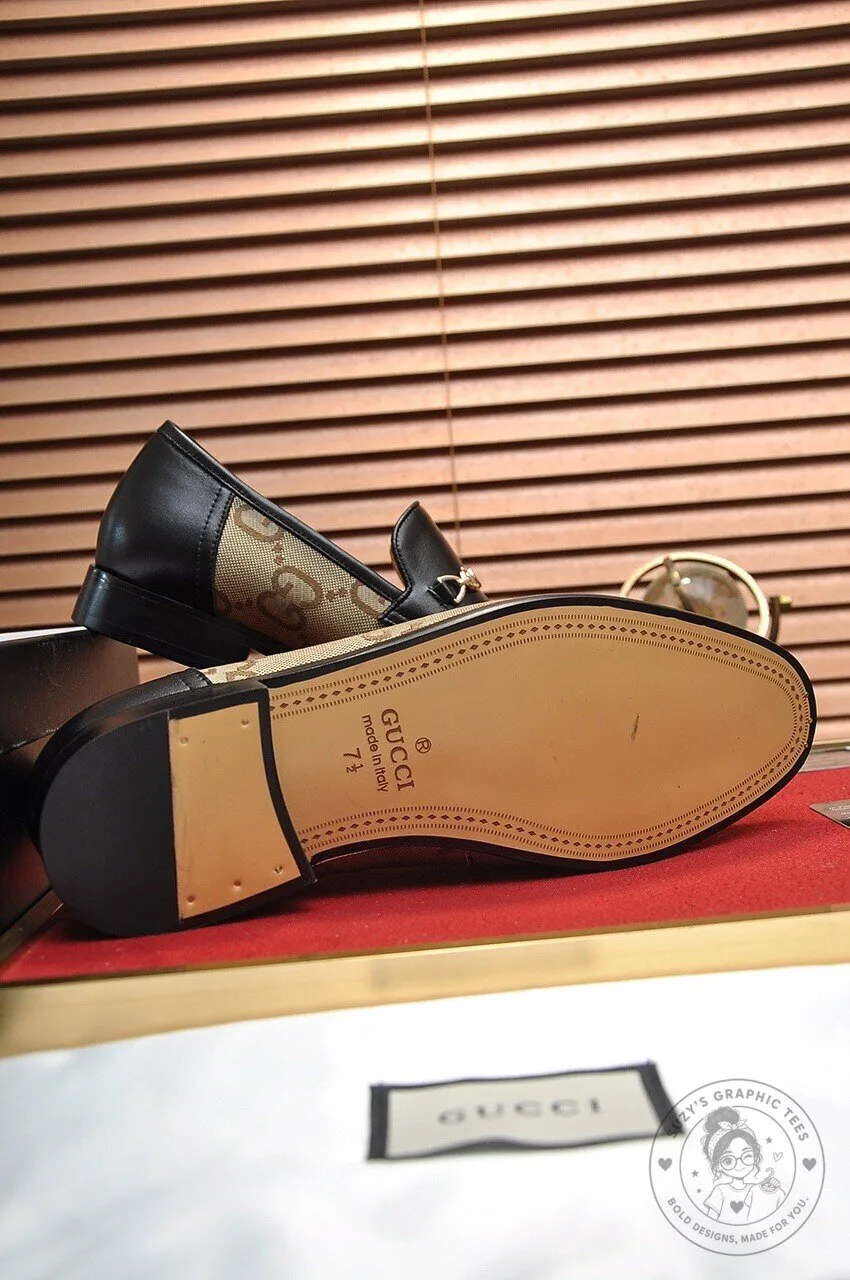 Men's Luxury Slip-On Dress Shoes, Gucci Horsebit Loafers with Monogram Design 13 Men