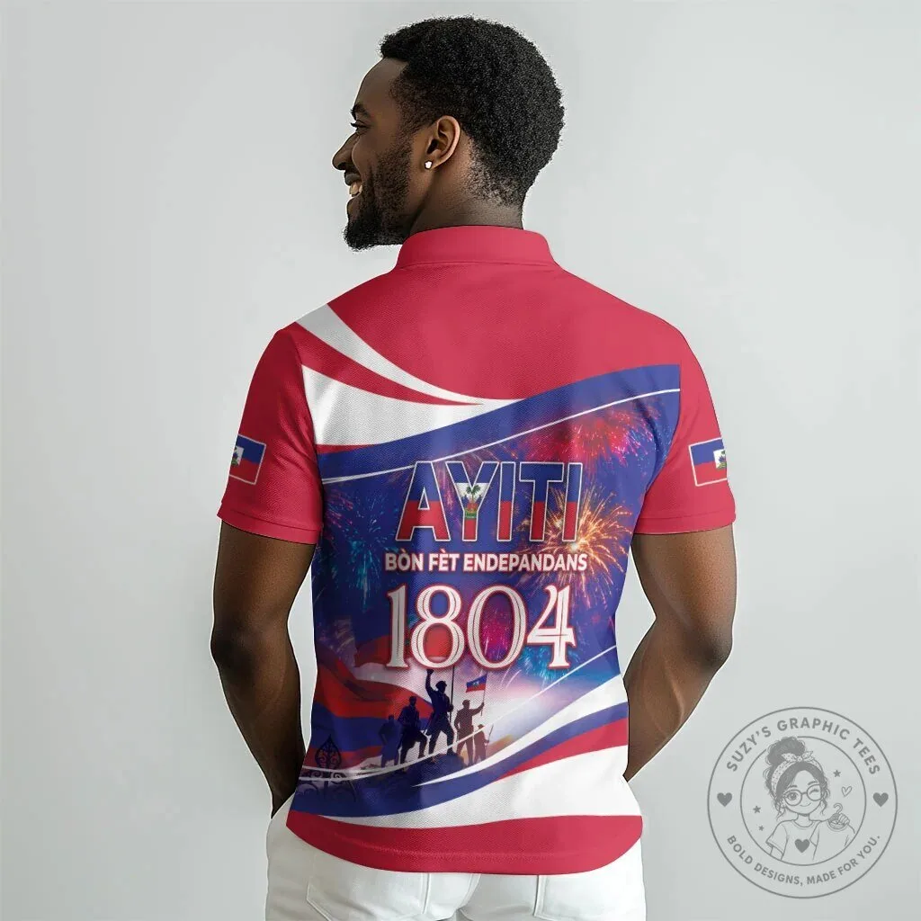 Haiti Independence Day 1804 Dared To Be Free Patriotic Polo Shirt 9 Haiti Independence Day 1804 Dared To Be Free Patriotic Polo Shirt