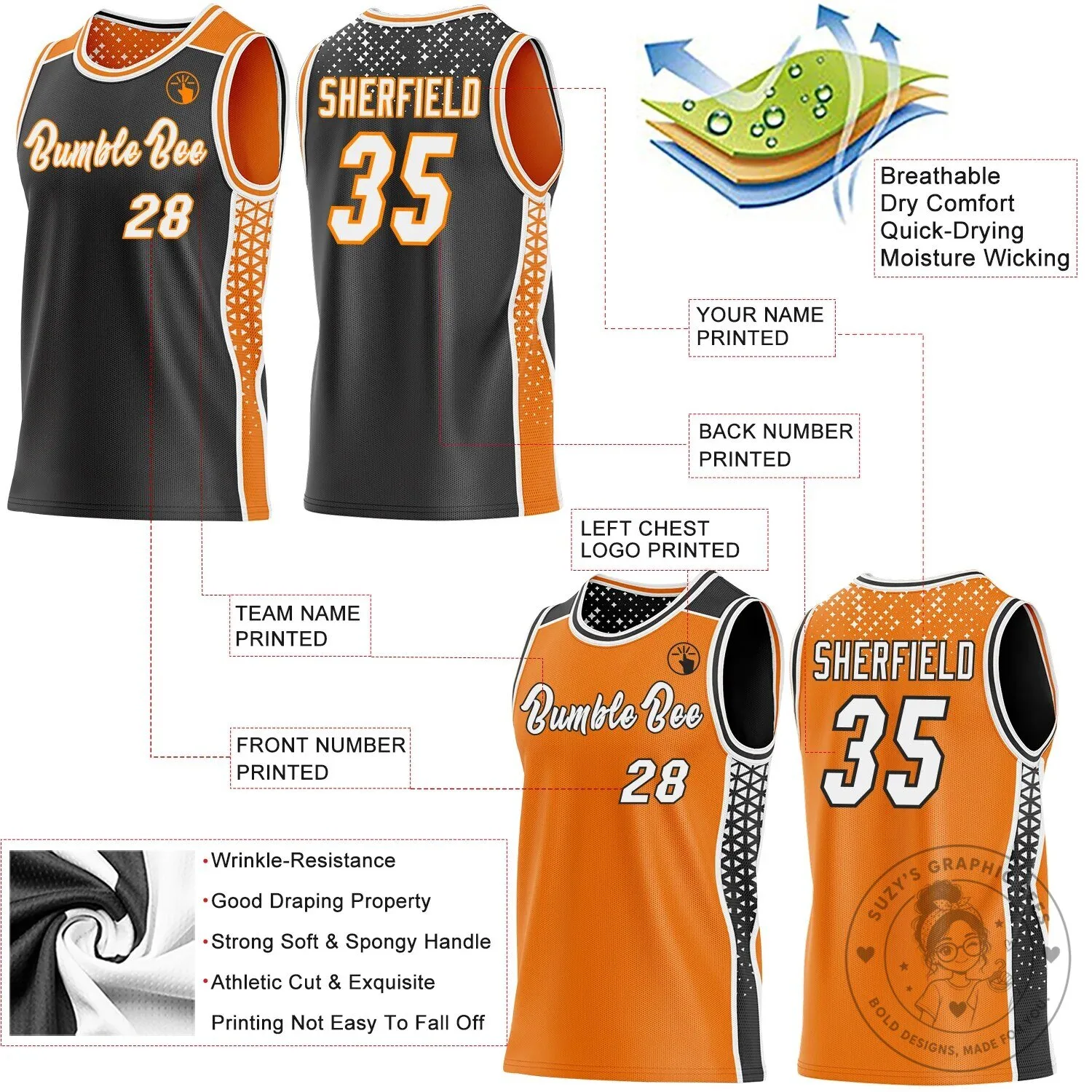 Custom Black Orange Reversible Basketball Jersey with Geometric Triangle Gradient 13 Custom Black Orange Reversible Basketball Jersey with Geometric Triangle Gradient