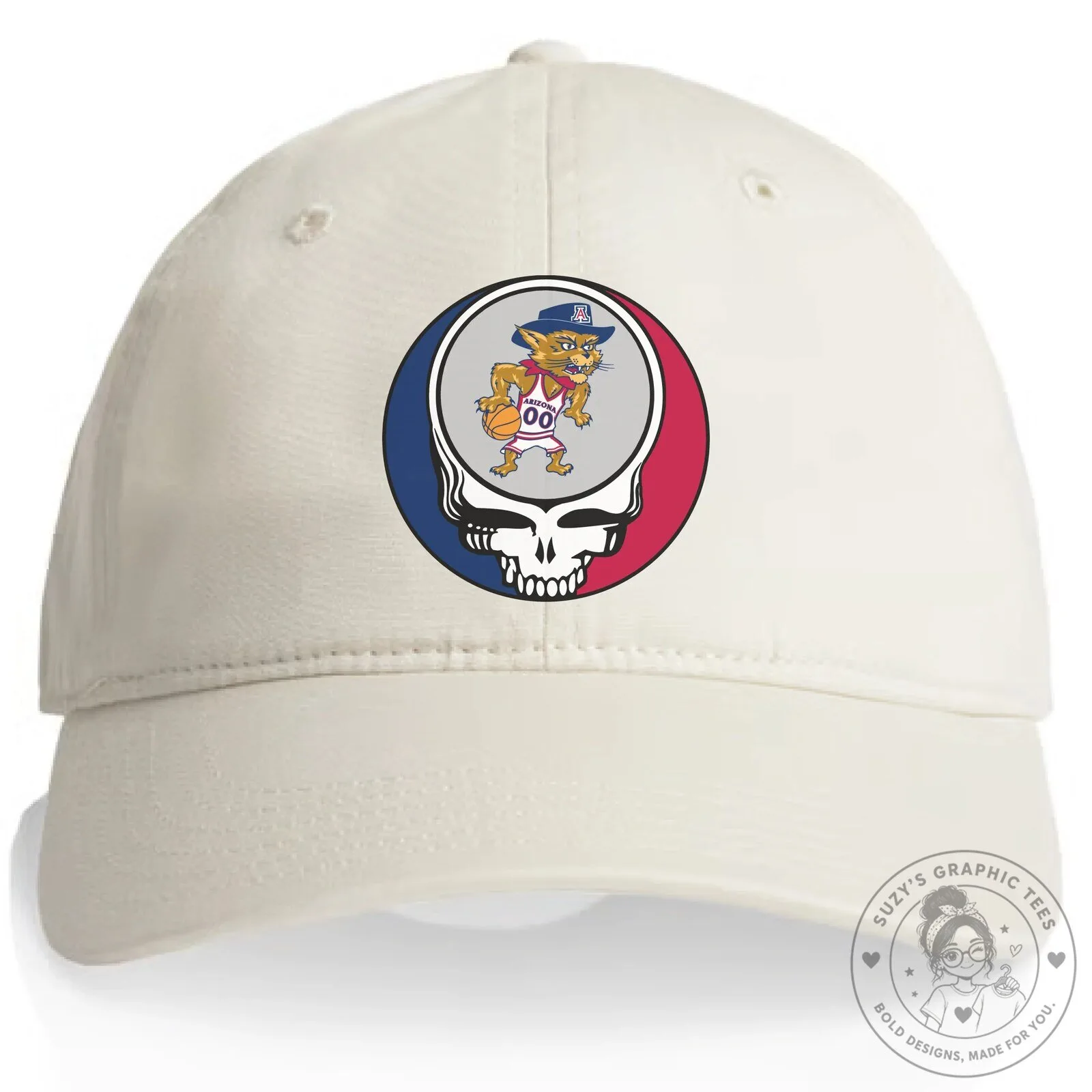 University of Arizona Wildcats Basketball Steal Your Face Grateful Dead Cap Hat