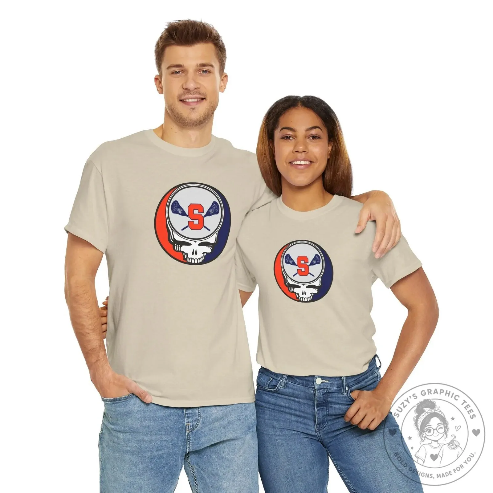 Syracuse Orange Lacrosse Grateful Dead Steal Your Face Skull T-Shirt 14 Syracuse Orange Lacrosse Grateful Dead Steal Your Face Skull T-Shirt