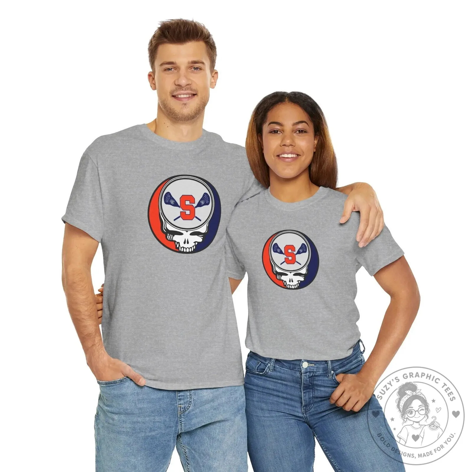 Syracuse Orange Lacrosse Grateful Dead Steal Your Face Skull T-Shirt 15 Syracuse Orange Lacrosse Grateful Dead Steal Your Face Skull T-Shirt