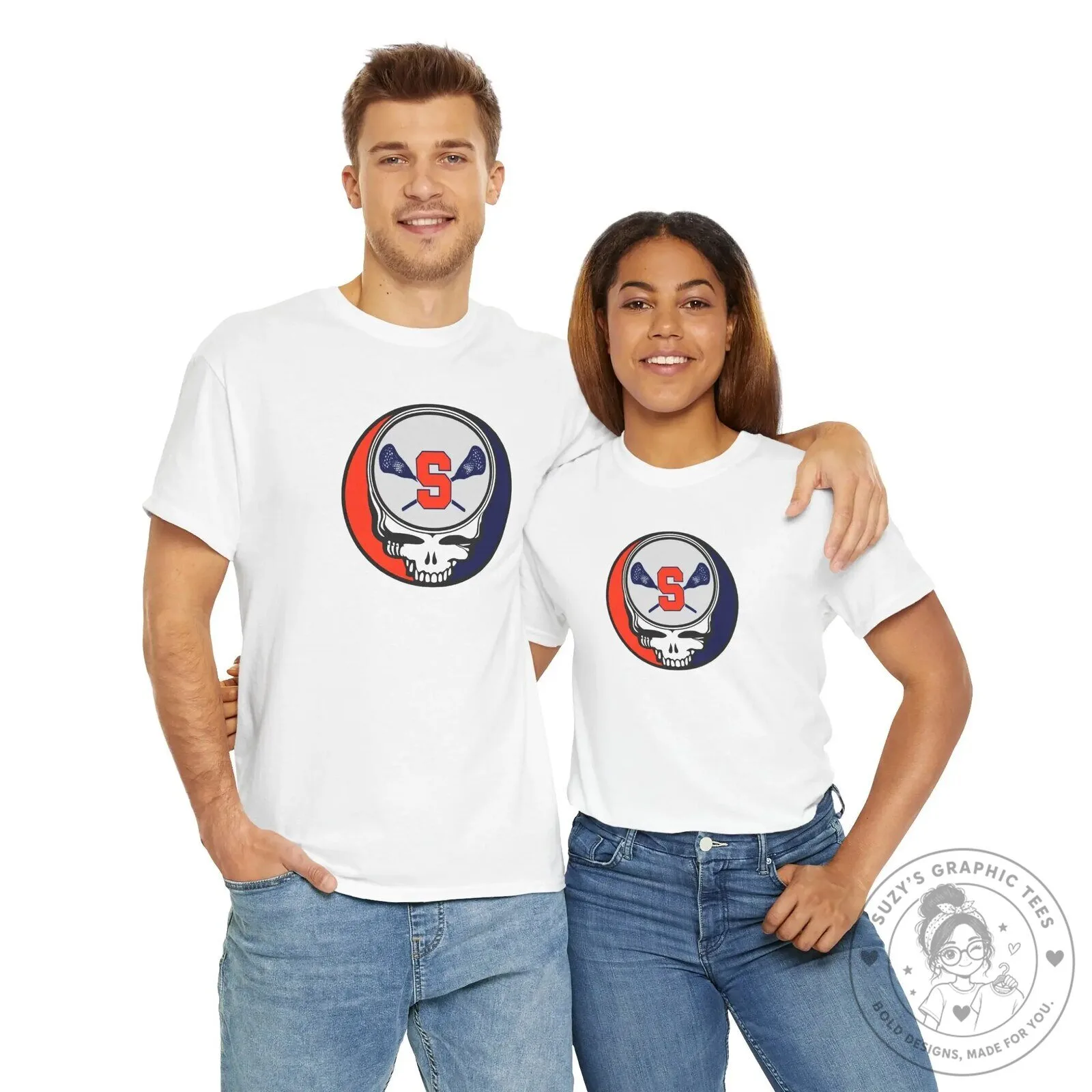 Syracuse Orange Lacrosse Grateful Dead Steal Your Face Skull T-Shirt 17 Syracuse Orange Lacrosse Grateful Dead Steal Your Face Skull T-Shirt