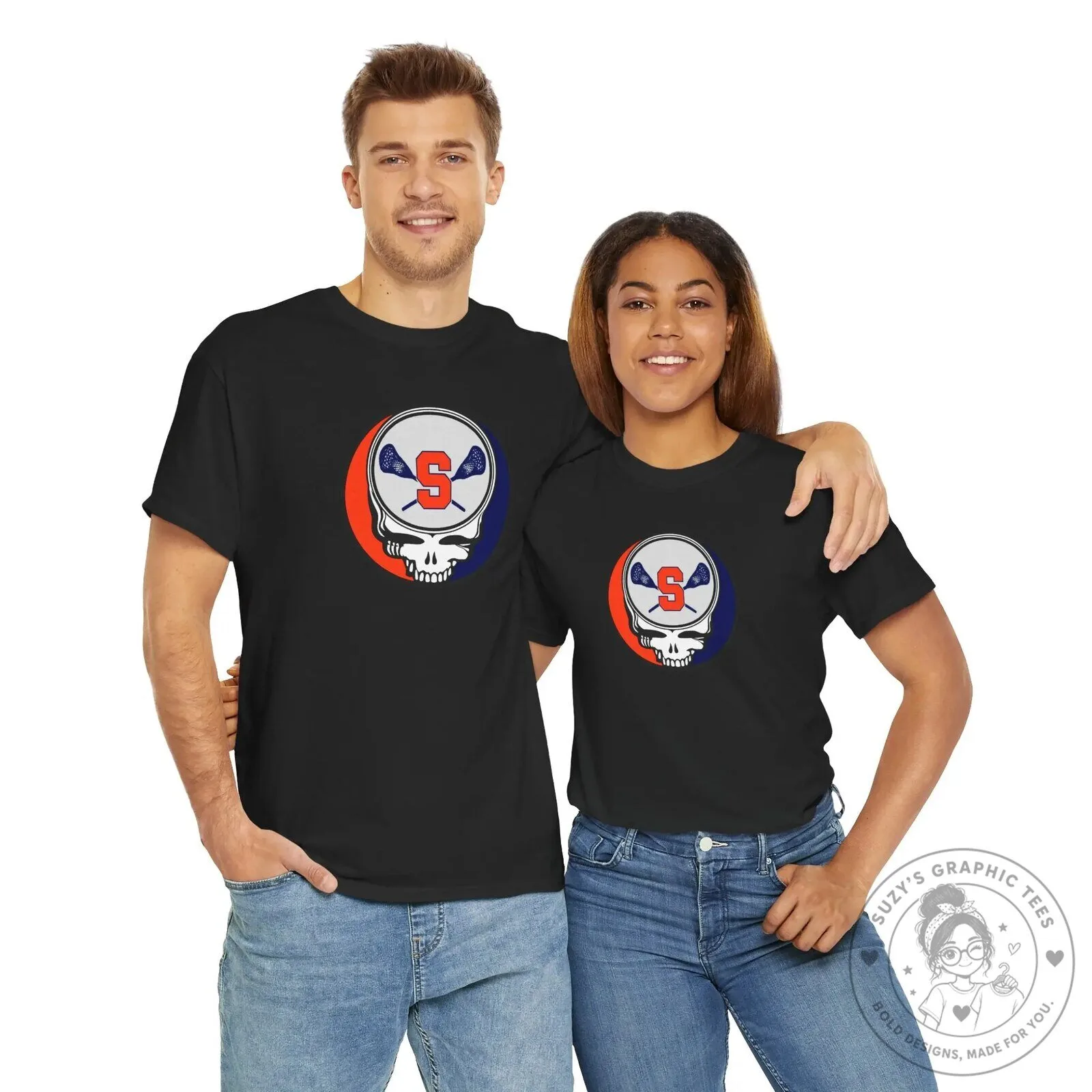 Syracuse Orange Lacrosse Grateful Dead Steal Your Face Skull T-Shirt 18 Syracuse Orange Lacrosse Grateful Dead Steal Your Face Skull T-Shirt
