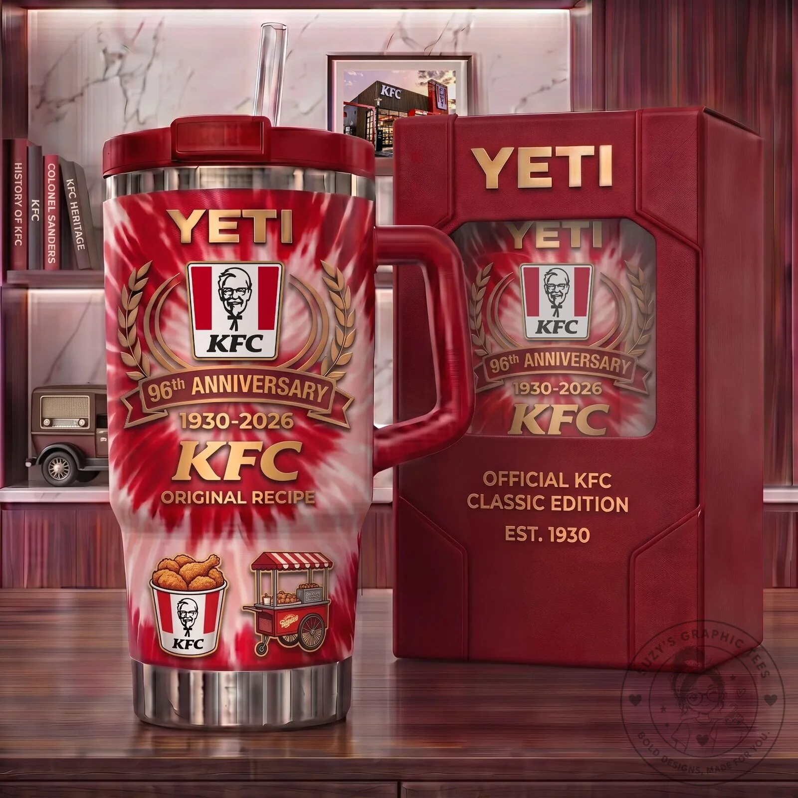 Kentucky Fried Chicken 96th Anniversary Yeti Tumbler with Handle