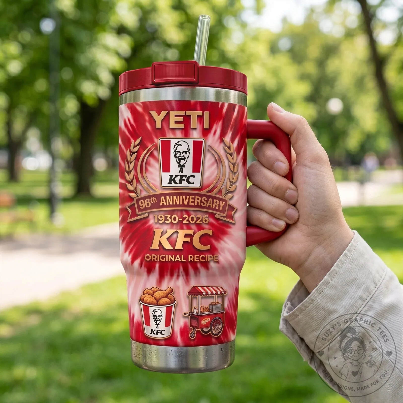 Kentucky Fried Chicken 96th Anniversary Yeti Tumbler with Handle 6 Kentucky Fried Chicken 96th Anniversary Yeti Tumbler with Handle