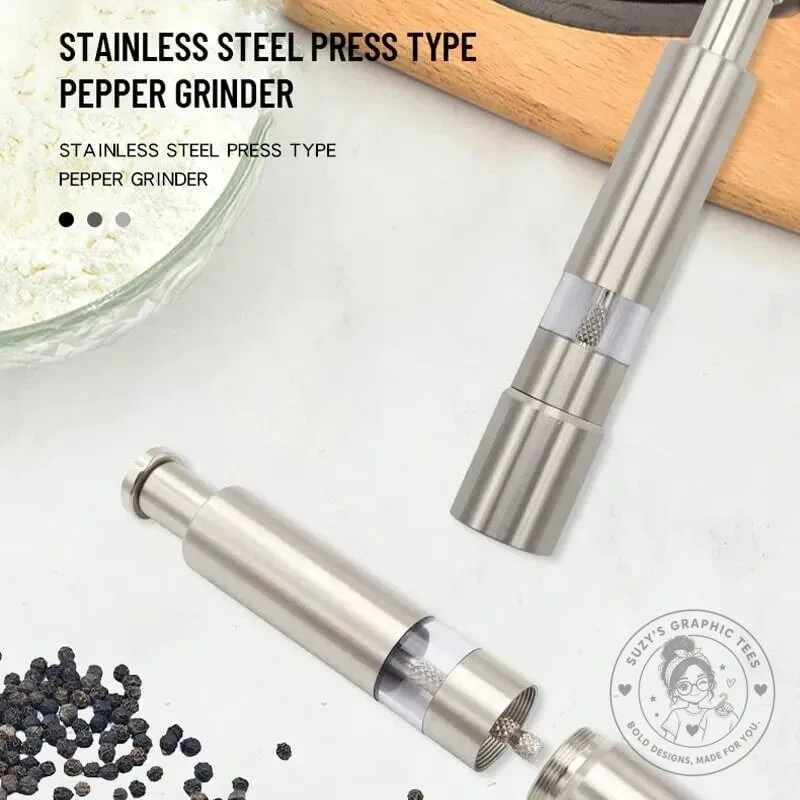 Stainless Steel Manual Salt and Pepper Grinder Set with Adjustable Coarseness 19 Stainless Steel Manual Salt and Pepper Grinder Set with Adjustable Coarseness