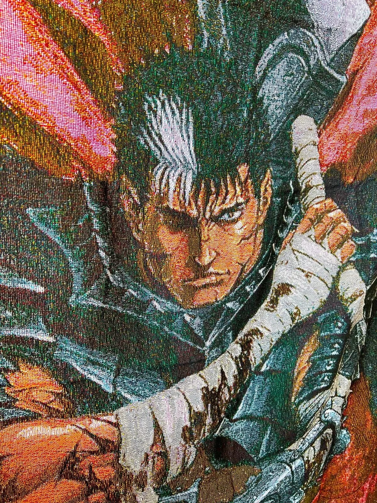Berserk Guts Anime Manga Japanese Fantasy Art Woven Throw Blanket 11 Berserk Guts Anime Manga Japanese Fantasy Art Woven Throw Blanket