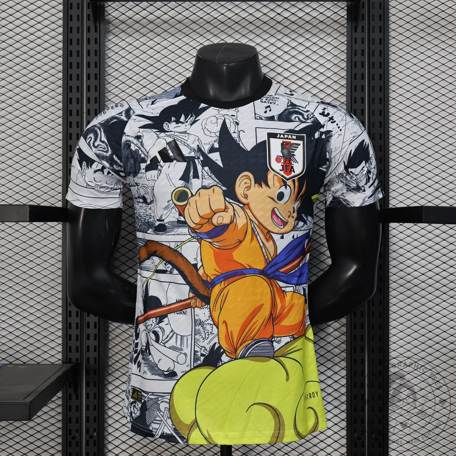 Dragon Ball Z Son Goku Japan National Football Team Player Version Jersey