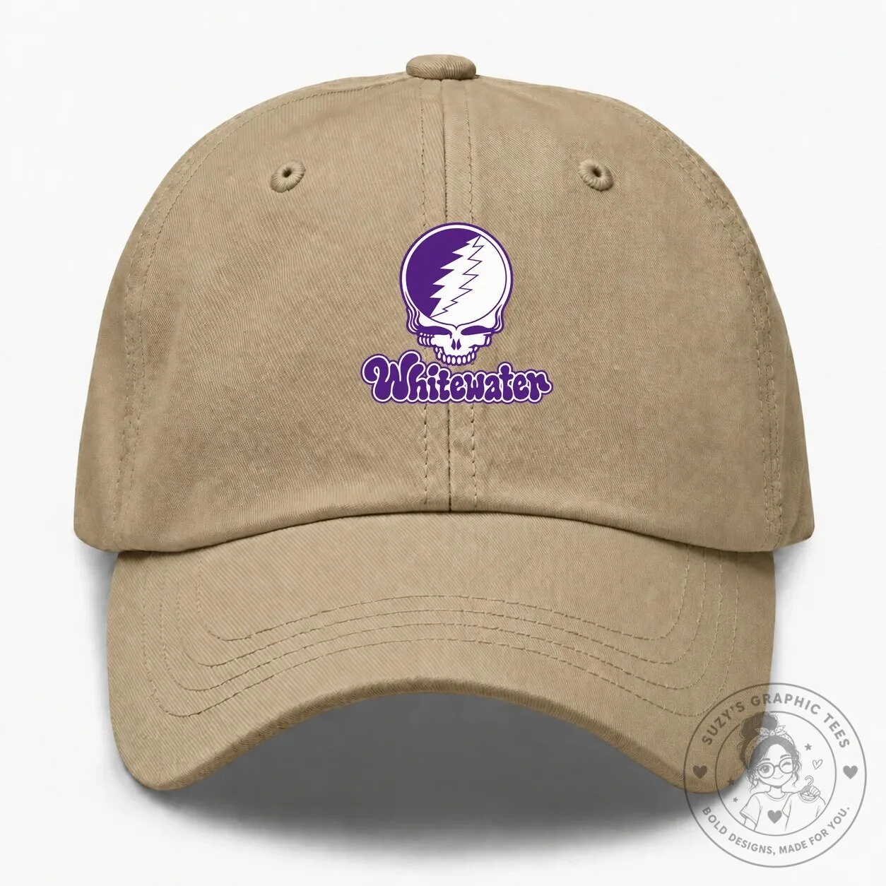 Grateful Dead Whitewater Stealie Skull Embroidered Dad Hat 7 Grateful Dead Whitewater Stealie Skull Embroidered Dad Hat