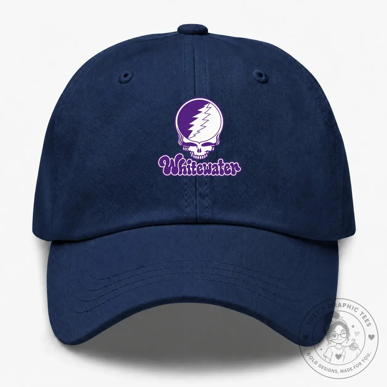Grateful Dead Whitewater Stealie Skull Embroidered Dad Hat 8 Grateful Dead Whitewater Stealie Skull Embroidered Dad Hat