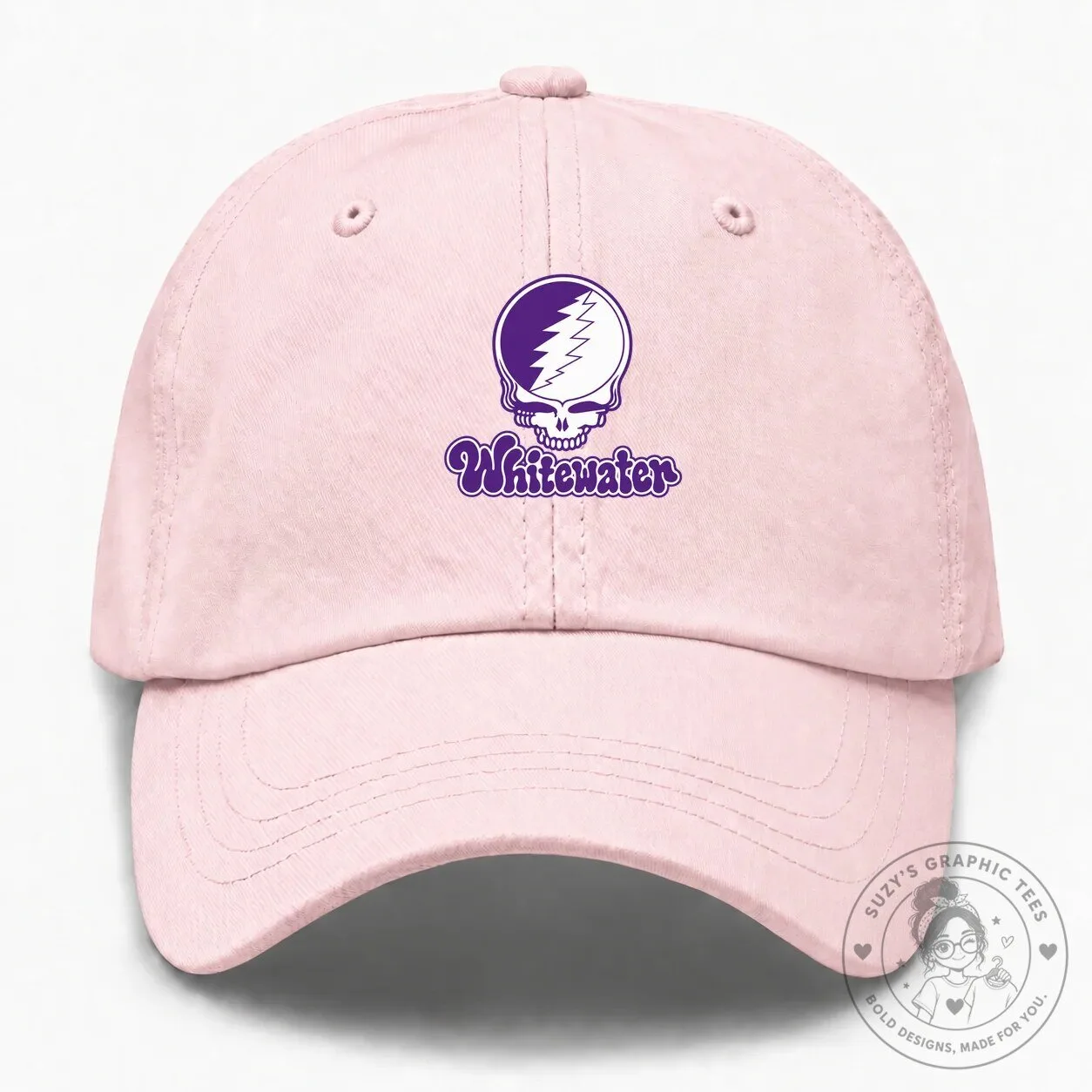 Grateful Dead Whitewater Stealie Skull Embroidered Dad Hat 9 Grateful Dead Whitewater Stealie Skull Embroidered Dad Hat