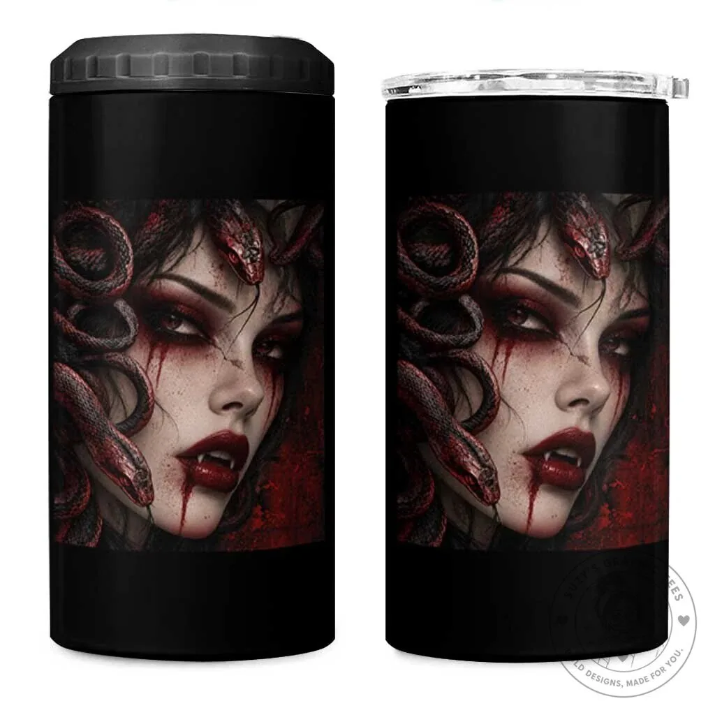 Vampire Medusa Greek Mythology Occult Gothic Horror Insulated Can Cooler Tumbler