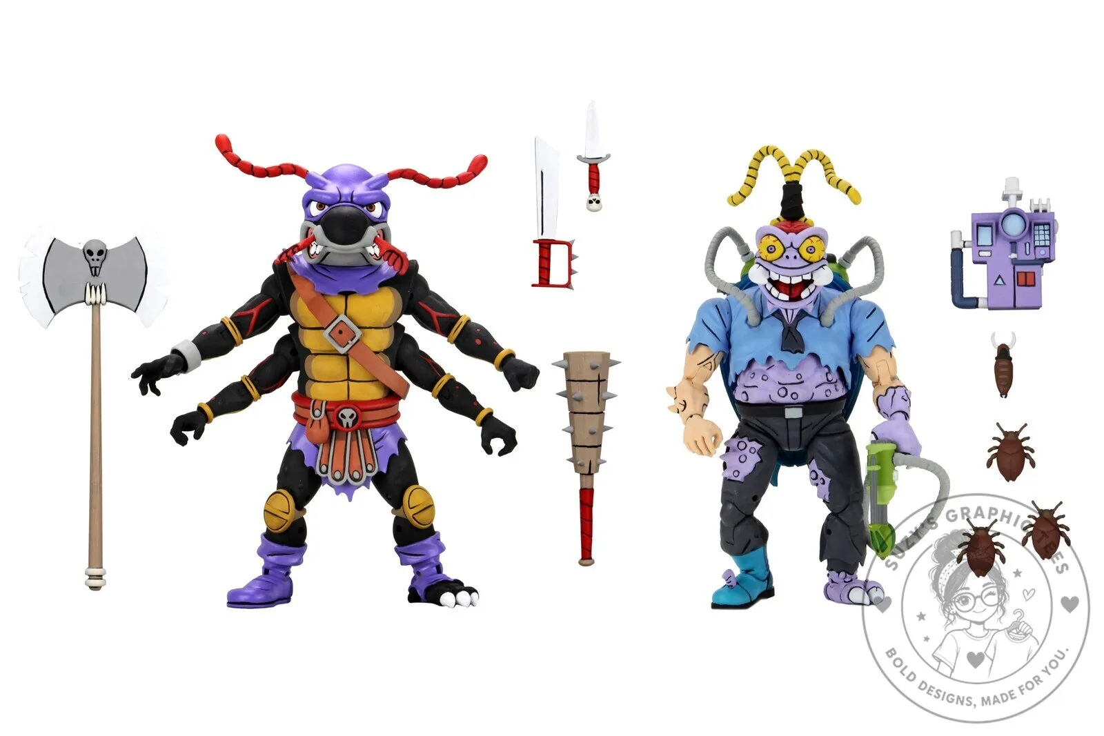 Teenage Mutant Ninja Turtles Antrax and Scumbug Cartoon Action Figure 2-Pack 17 Teenage Mutant Ninja Turtles Antrax and Scumbug Cartoon Action Figure 2-Pack