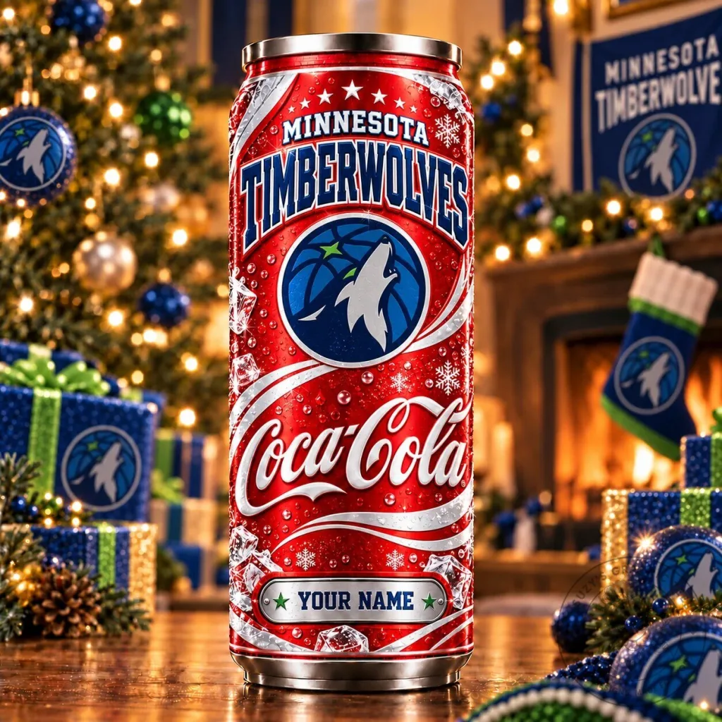 Minnesota Timberwolves Coca-Cola Can Personalized Name Stainless Steel Tumbler Minnesota Timberwolves Coca-Cola Can Personalized Name Stainless Steel Tumbler