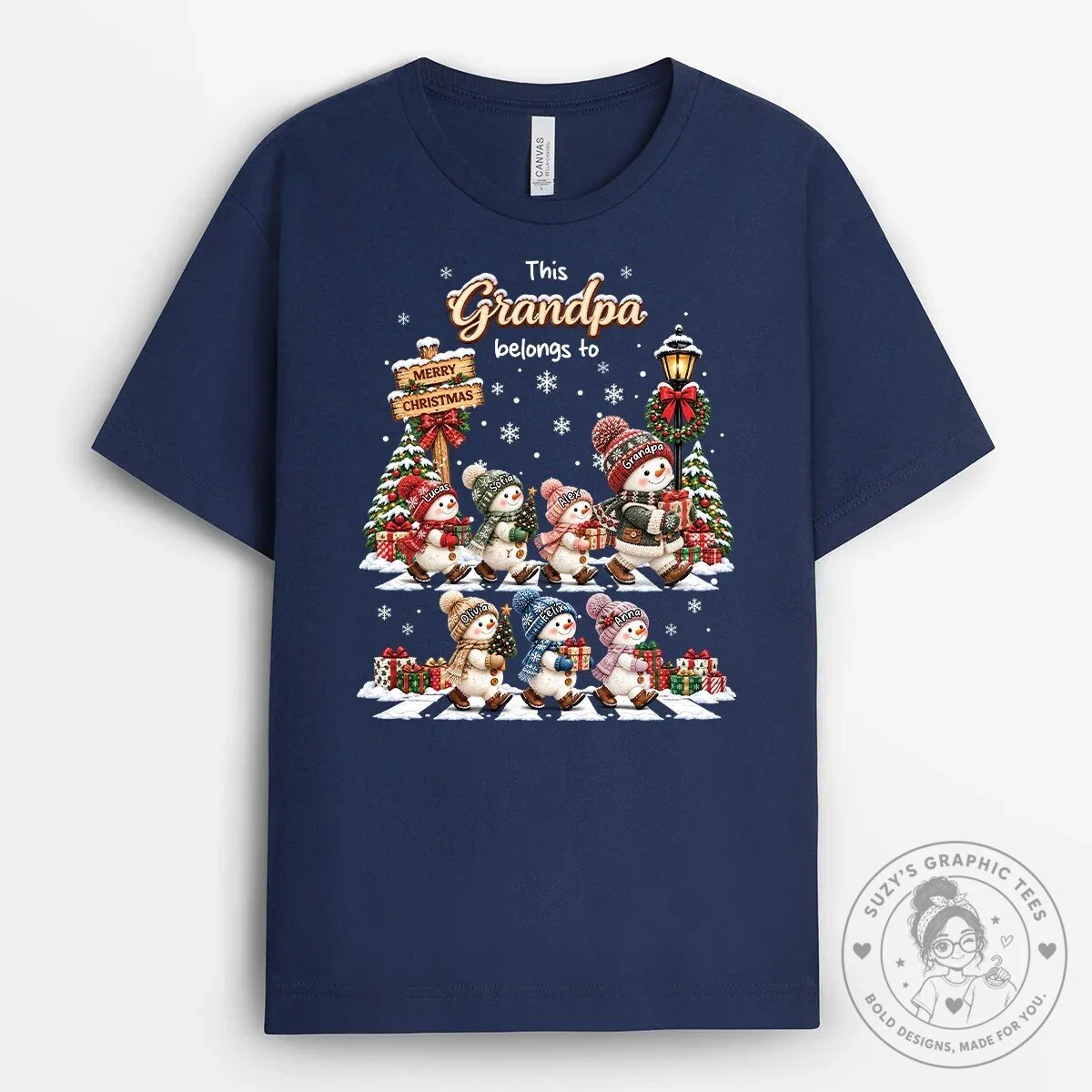 Personalized Christmas Snowman Family Mommy Belong To Holiday T-Shirt 5 Personalized Christmas Snowman Family Mommy Belong To Holiday T-Shirt
