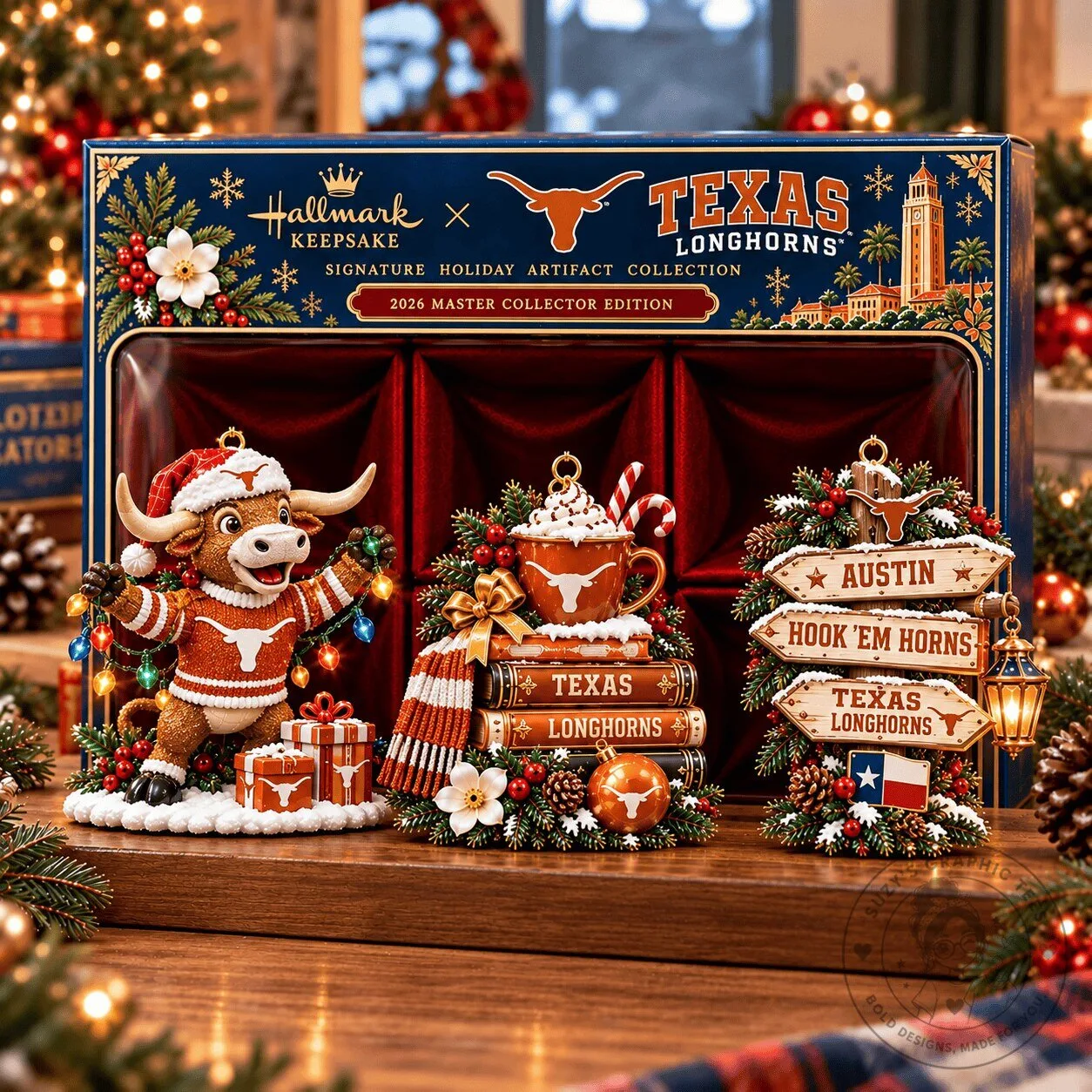 Texas Longhorns Christmas Holiday Master Collector Edition Ornament Set 6 Texas Longhorns Christmas Holiday Master Collector Edition Ornament Set
