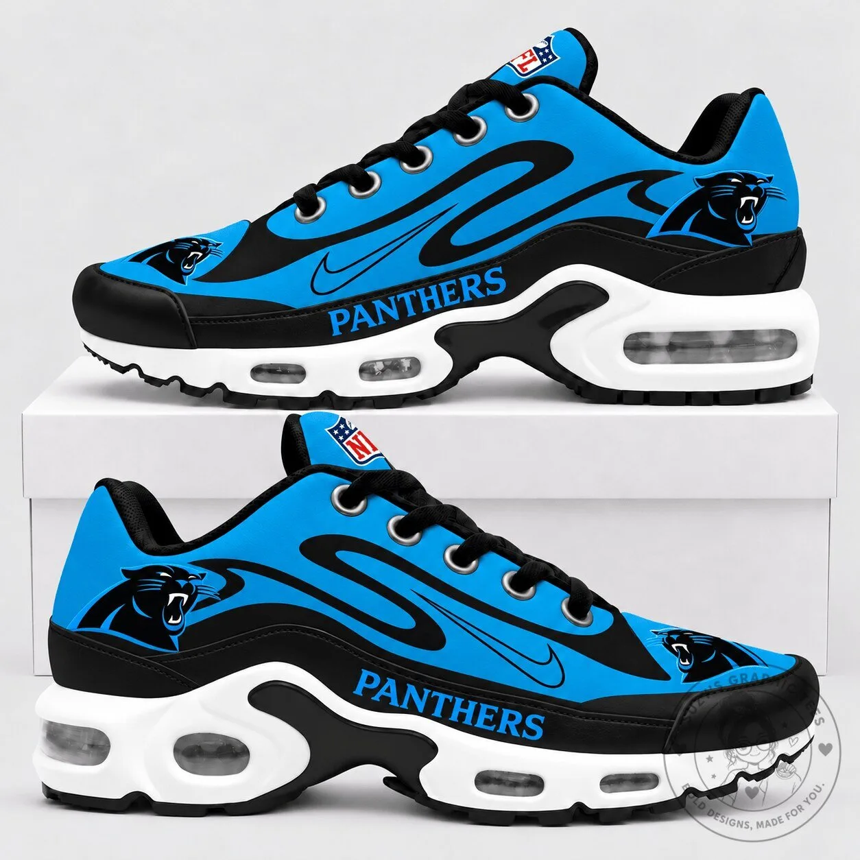 Carolina Panthers NFL Sport Stripe Air Max Sneakers Shoes