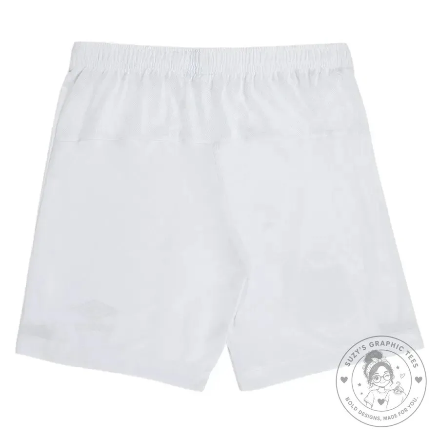 Santos Futebol Clube White Away Soccer Shorts with Umbro Logo 5 Santos Futebol Clube White Away Soccer Shorts with Umbro Logo