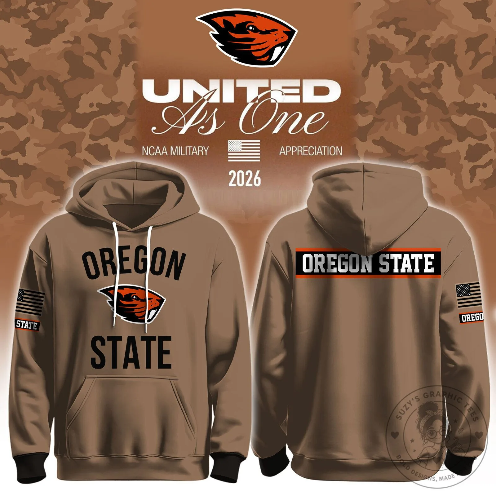 Oregon State Beavers Military Appreciation Hoodie