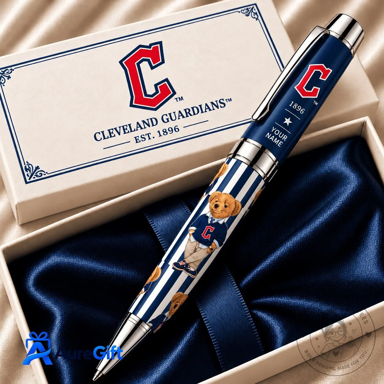 Custom Ballpoint Pen Gift for Cleveland Guardians Baseball Team Fans
