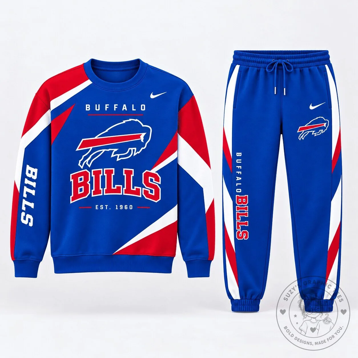 Buffalo Bills National Football League Team Logo Crewneck Sweatshirt