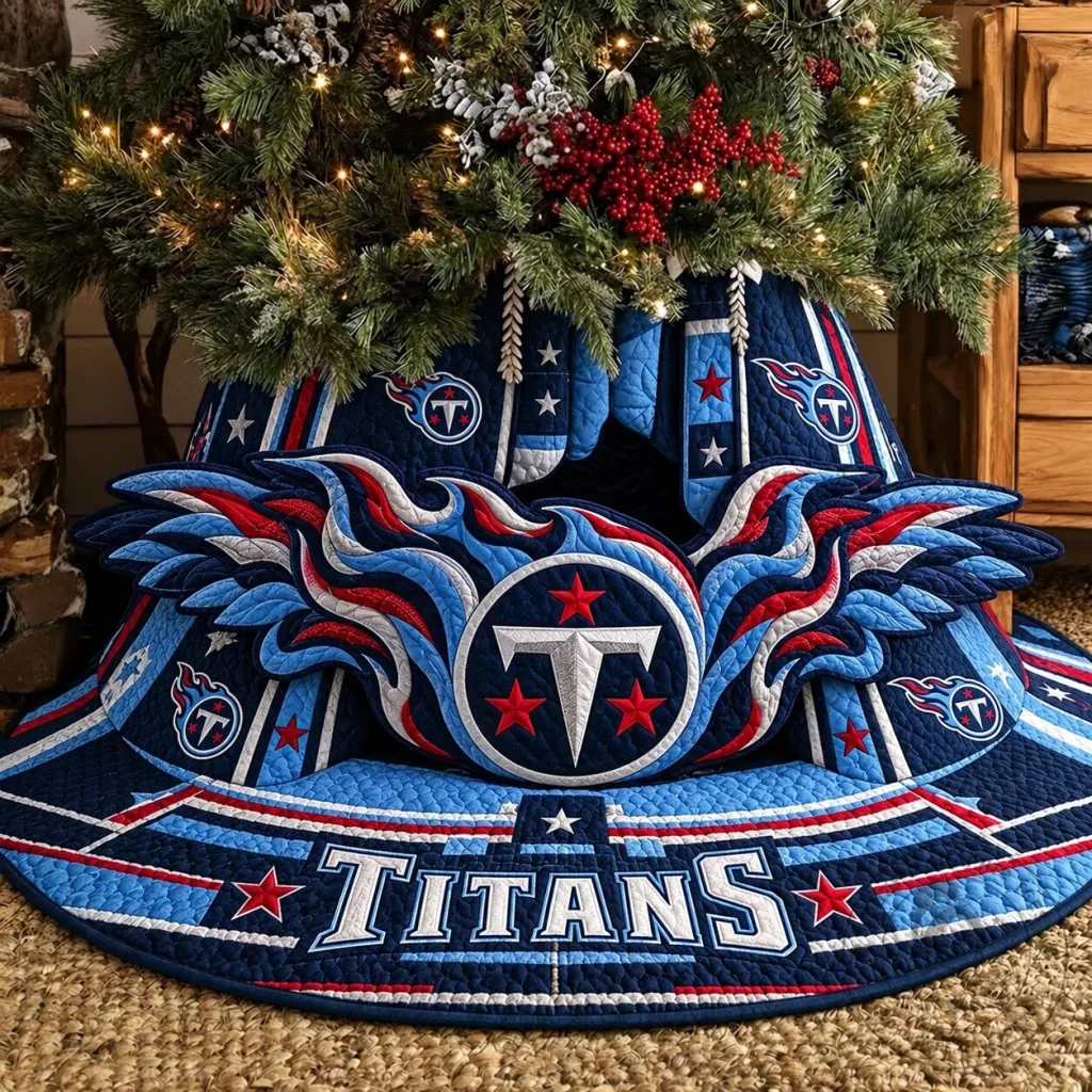 Tennessee Titans NFL Football Christmas Tree Skirt Tennessee Titans NFL Football Christmas Tree Skirt