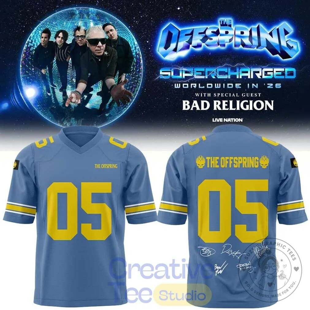 The Offspring Supercharged Worldwide 2026 Tour Football Jersey