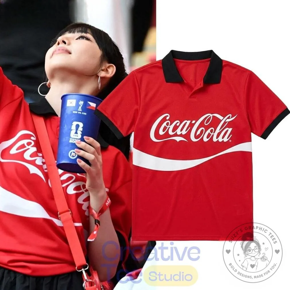 Coca-Cola World Cup 2026 Red Polo Shirt for Women