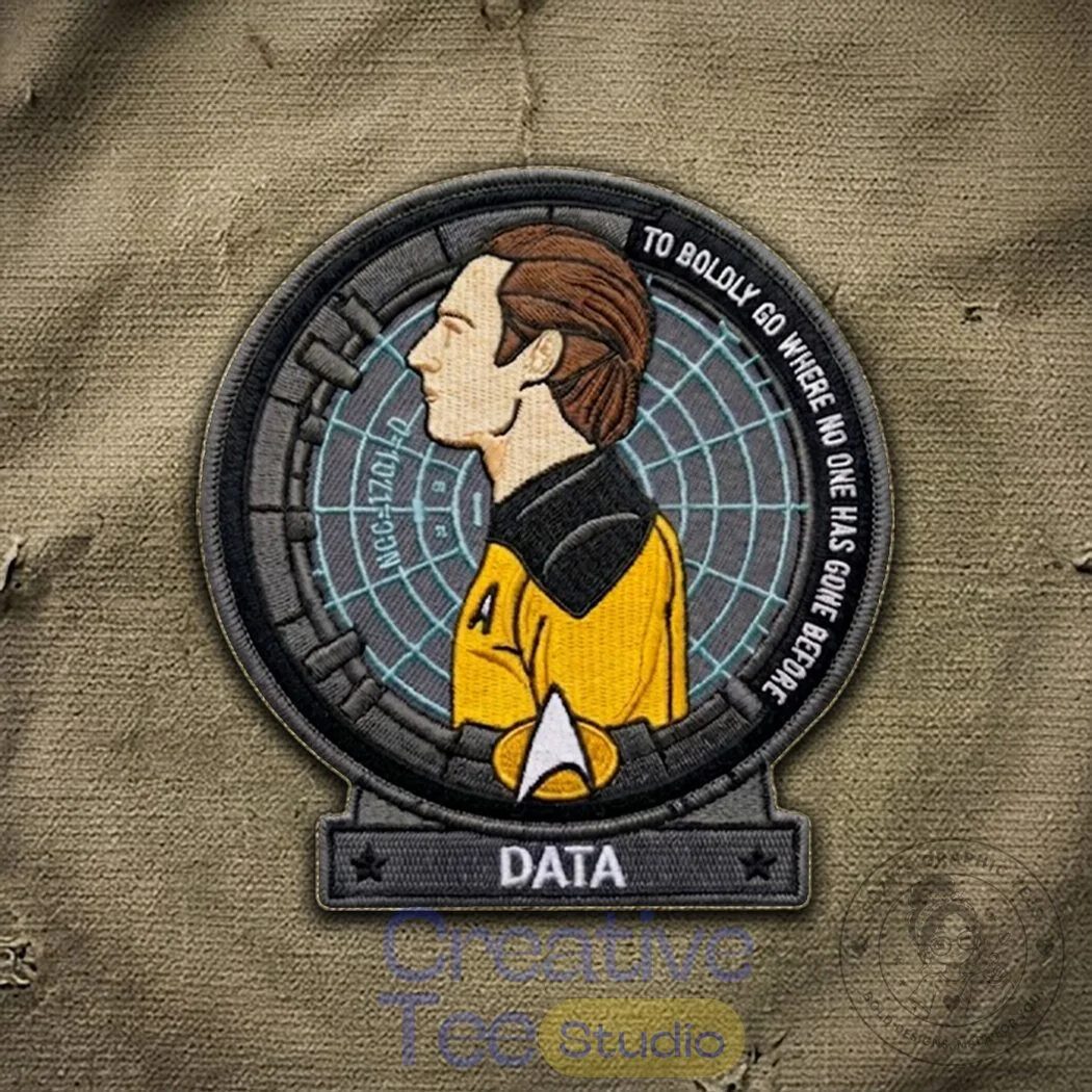 Star Trek The Next Generation Lieutenant Commander Data Embroidered Iron-On Patch
