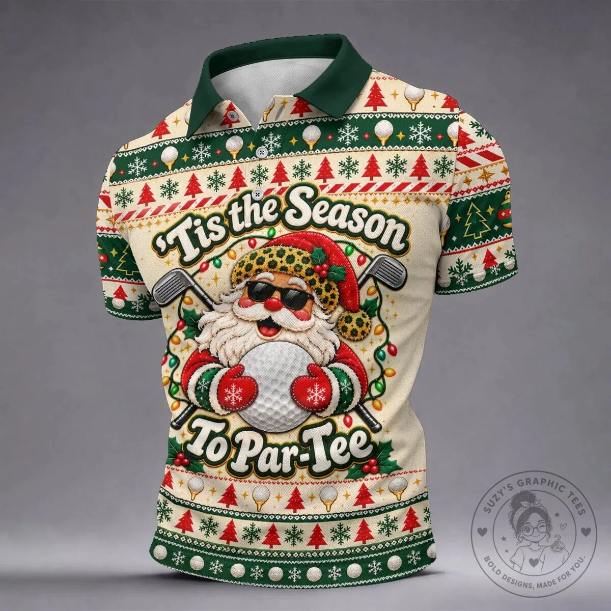 Tis The Season To Par-Tee Christmas Golf Santa Claus Polo Shirt 11 Tis The Season To Par-Tee Christmas Golf Santa Claus Polo Shirt