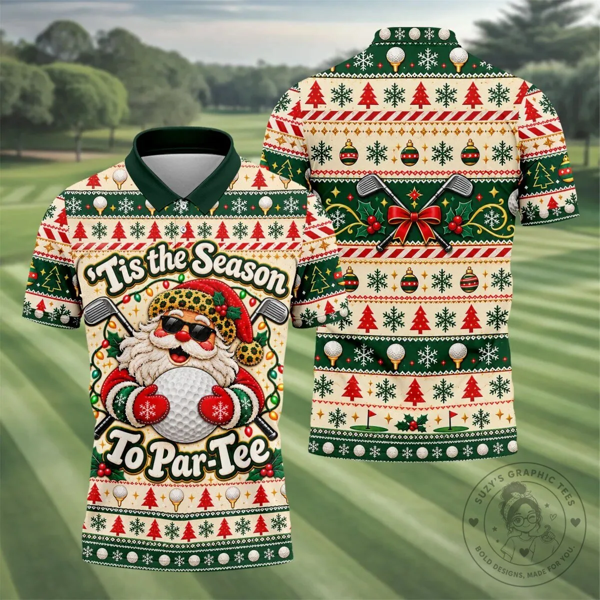 Tis The Season To Par-Tee Christmas Golf Santa Claus Polo Shirt 13 Tis The Season To Par-Tee Christmas Golf Santa Claus Polo Shirt