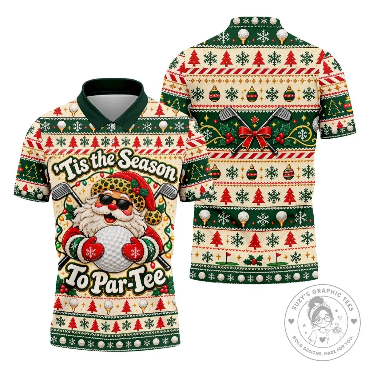 Tis The Season To Par-Tee Christmas Golf Santa Claus Polo Shirt 14 Tis The Season To Par-Tee Christmas Golf Santa Claus Polo Shirt