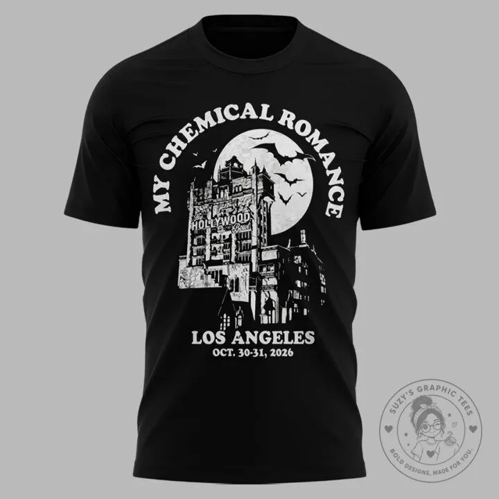 My Chemical Romance Hollywood Bowl Los Angeles Concert T-Shirt 6 My Chemical Romance Hollywood Bowl Los Angeles Concert T-Shirt